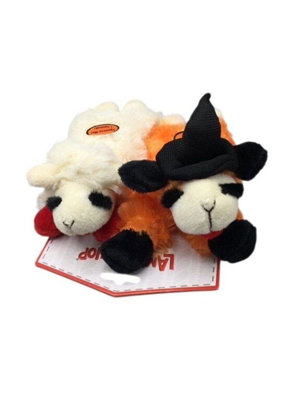 Lamb Chop Witch Halloween Plush Squeak Dog Toys Set of 2